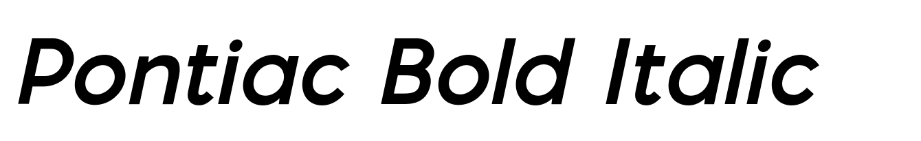 Pontiac Bold Italic